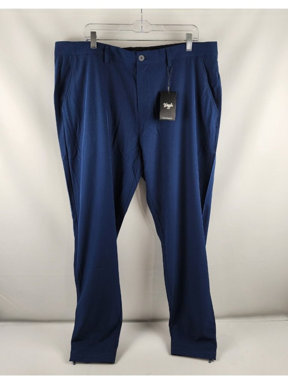 Waggle Pants Mens 40x32 Blue Greenside Ankle Zip Golf Joggers NWT